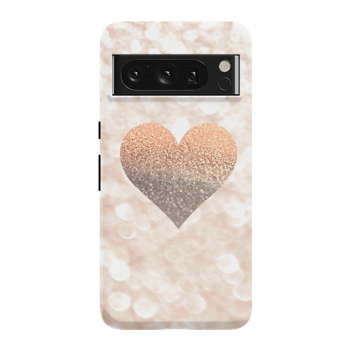 Pixel 8 Pro StrongFit CHAMPAGNER SANDY HEART by Monika Strigel