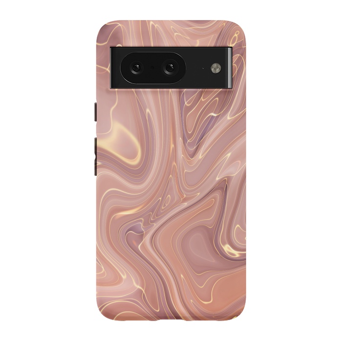 Pixel 8 StrongFit Brown Marble Liquid by ArtsCase