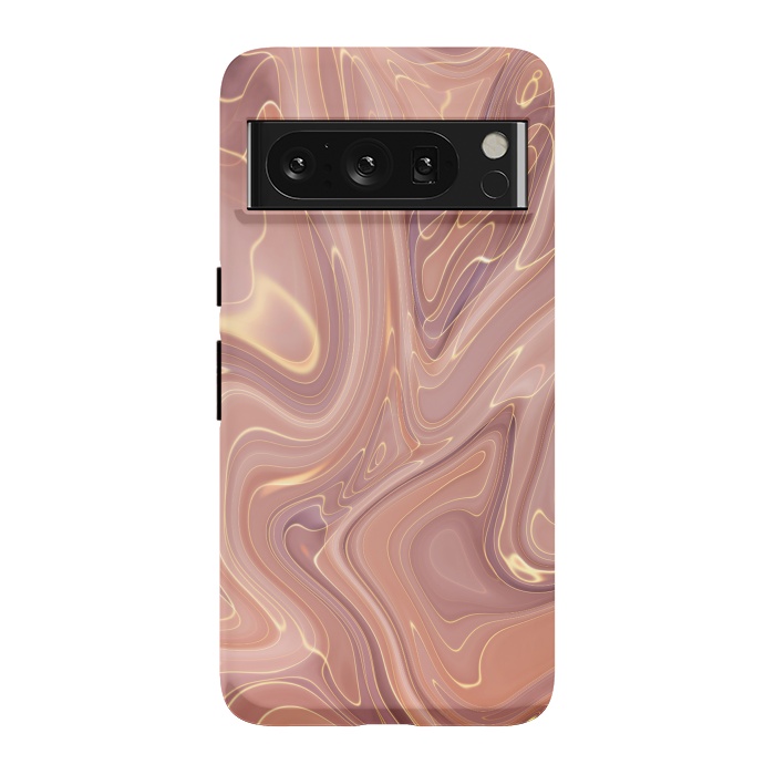 Pixel 8 Pro StrongFit Brown Marble Liquid by ArtsCase