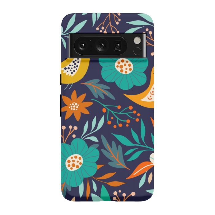 Pixel 8 Pro StrongFit Bird With Flowers by ArtsCase