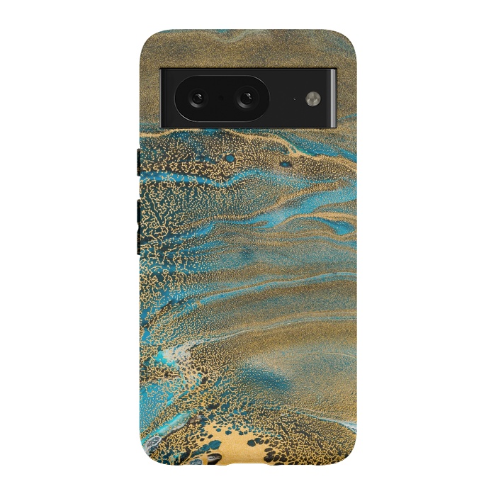 Pixel 8 StrongFit Aquamarine Waves by ArtsCase