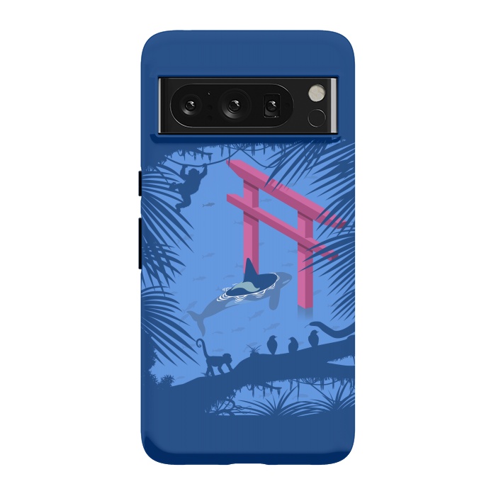 Pixel 8 Pro StrongFit Whale under Japanese Torii by Alberto