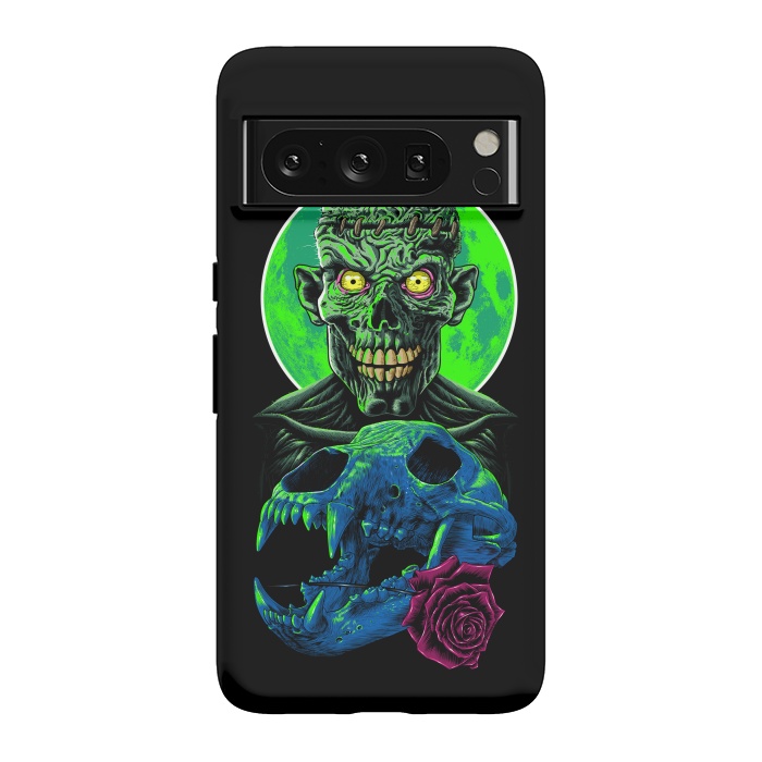 Pixel 8 Pro StrongFit Skull and flower zombie by Alberto