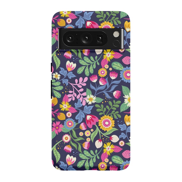 Pixel 8 Pro StrongFit Bright Flowers Colors by ArtsCase