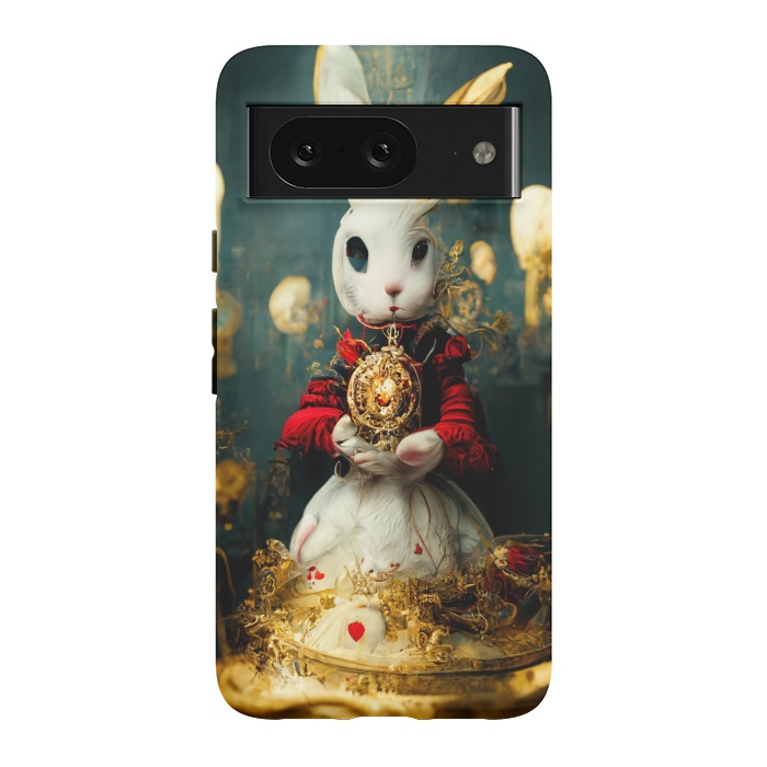 Pixel 8 StrongFit white rabbit , Alice by haroulita