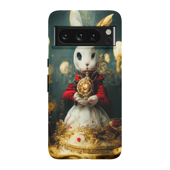 Pixel 8 Pro StrongFit white rabbit , Alice by haroulita