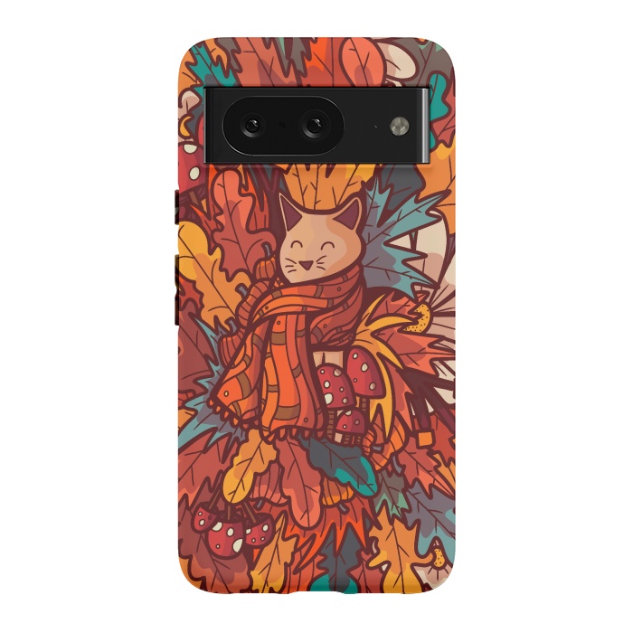 Pixel 8 StrongFit Cosy autumn cat by Steve Wade (Swade)
