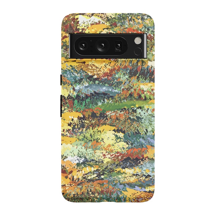 Pixel 8 Pro StrongFit Autumn Forest, Nature Jungle Painting, Botanical Plants Abstract Illustration, Contemporary Modern Boho by Uma Prabhakar Gokhale