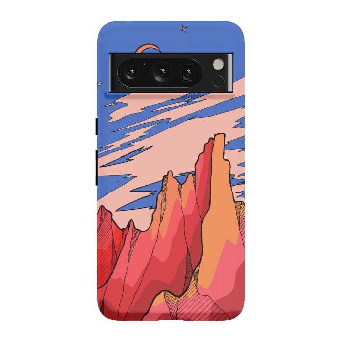Pixel 8 Pro StrongFit Blossom red mountain  by Steve Wade (Swade)