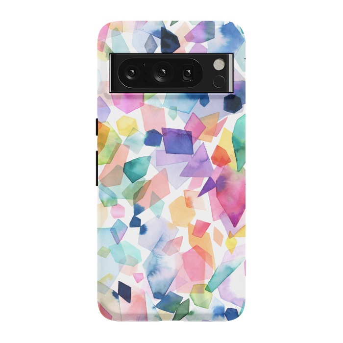 Pixel 8 Pro StrongFit Colorful Crystals and Gems by Ninola Design
