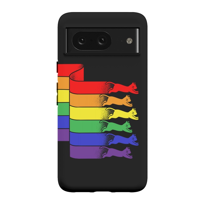 Pixel 8 StrongFit Cats Rainbow flag by Coffee Man