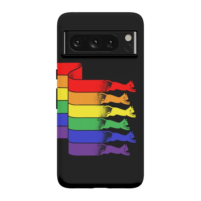 Pixel 8 Pro StrongFit Cats Rainbow flag by Coffee Man