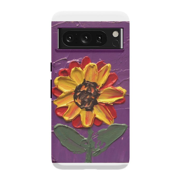 Pixel 8 Pro StrongFit Sunflower acrylic painting by ArtKingdom7