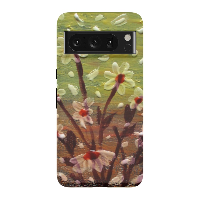 Pixel 8 Pro StrongFit Daisies stained glass art original acrylic by ArtKingdom7