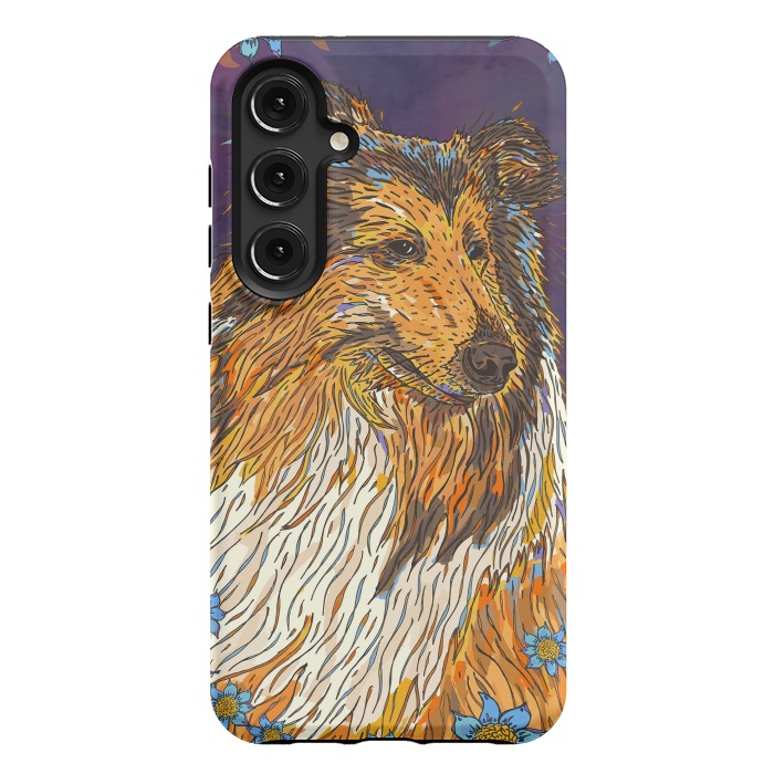 Galaxy S24 Plus StrongFit Rough Collie by Lotti Brown