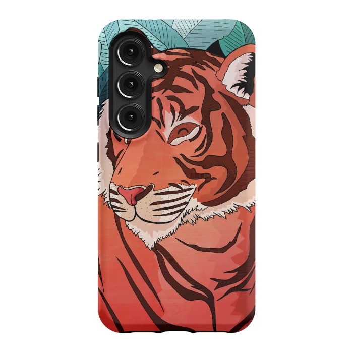 Galaxy S24 StrongFit Tiger in the jungle  by Steve Wade (Swade)