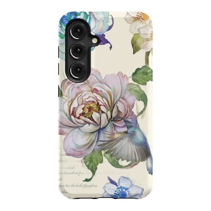 Galaxy S24 StrongFit Vintage Rose by Creativeaxle