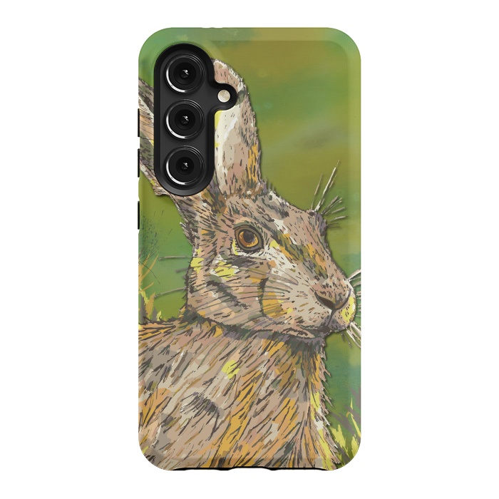 Galaxy S24 StrongFit Summer Hare by Lotti Brown