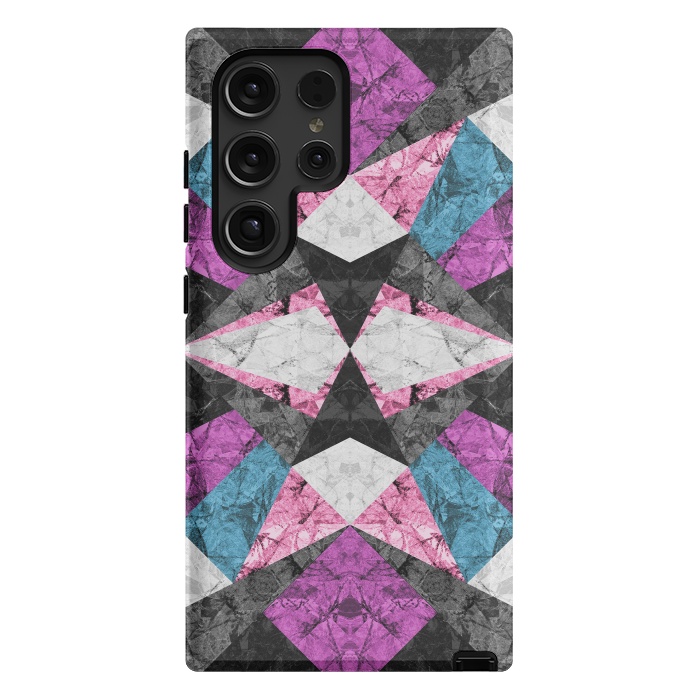 Galaxy S24 Ultra StrongFit Marble Geometric Background G438 by Medusa GraphicArt