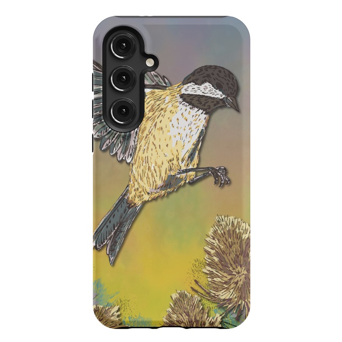 Galaxy S24 Plus StrongFit Harvest Mouse and Teasels by Lotti Brown