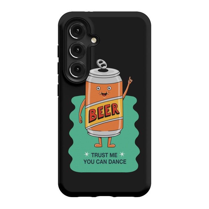 Galaxy S24 StrongFit Beer you can dance black by Coffee Man