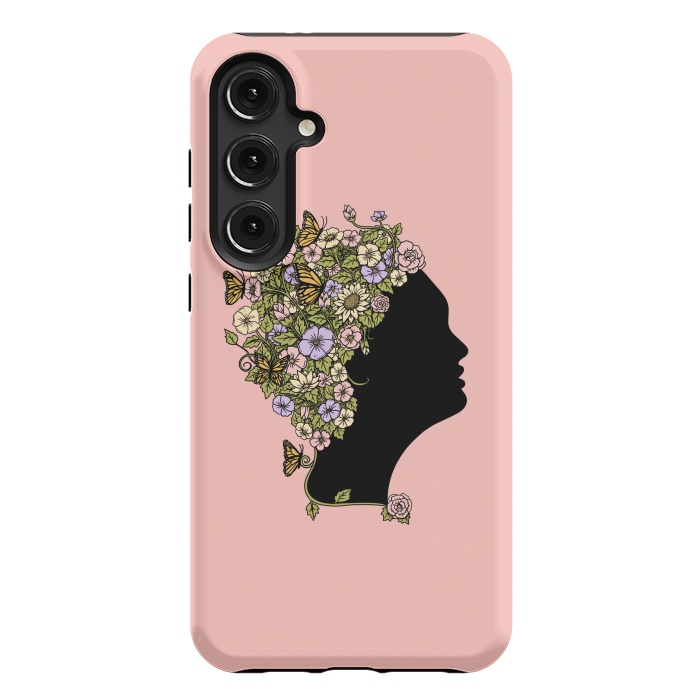 Galaxy S24 Plus StrongFit Floral Lady Pink by Coffee Man