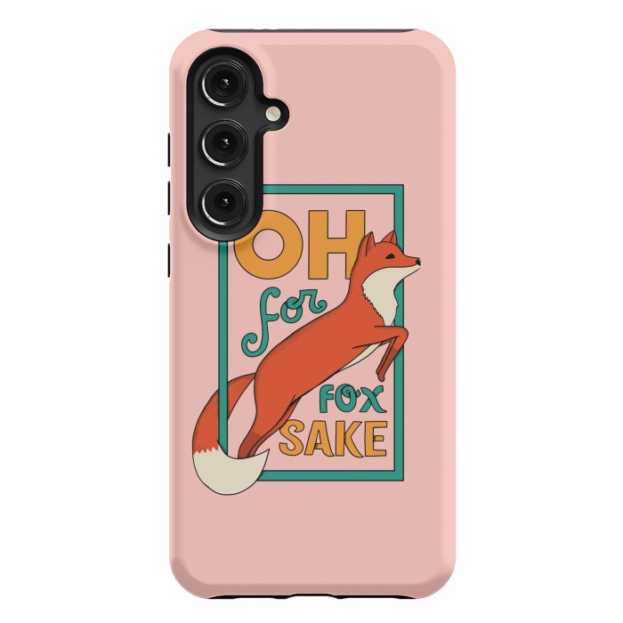 Galaxy S24 Plus StrongFit Oh for fox sake pink by Coffee Man