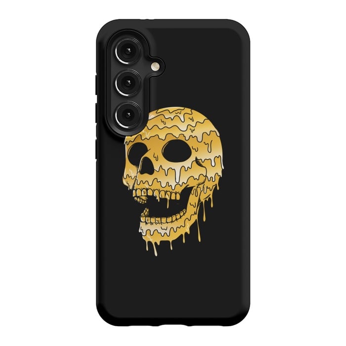 Galaxy S24 StrongFit Gold Skull by Coffee Man