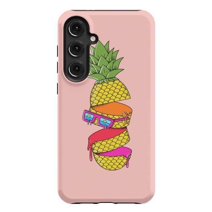 Galaxy S24 Plus StrongFit Pineapple Colors Pink by Coffee Man