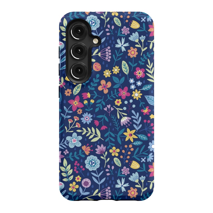 Galaxy S24 StrongFit Multicolor Beautiful Flowers  by ArtsCase