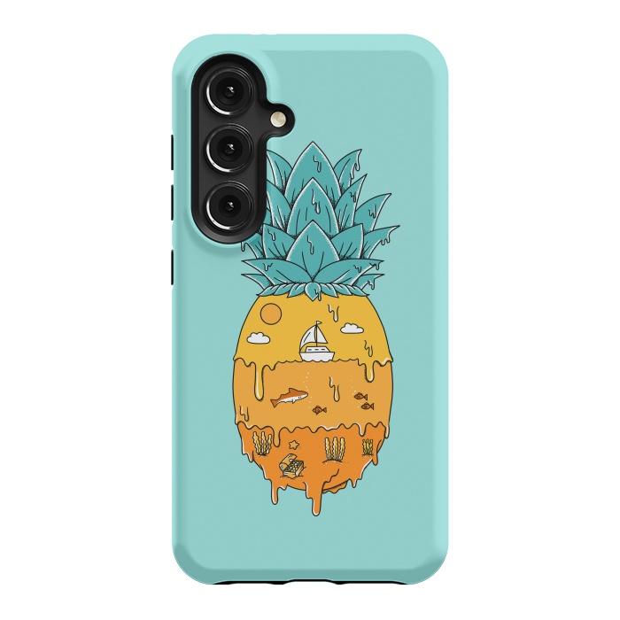 Galaxy S24 StrongFit Pineapple Landscape green by Coffee Man