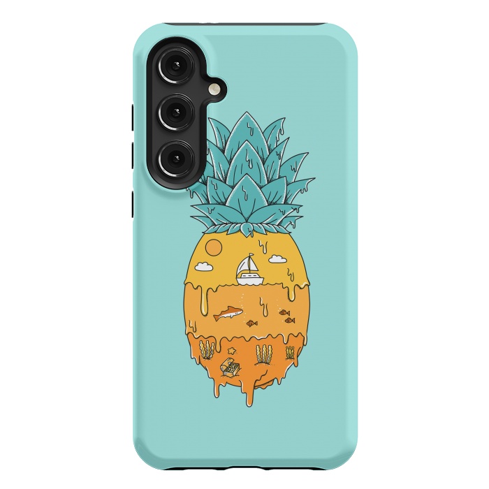 Galaxy S24 Plus StrongFit Pineapple Landscape green by Coffee Man