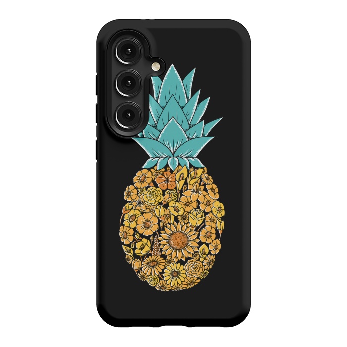 Galaxy S24 StrongFit Pineapple Floral by Coffee Man