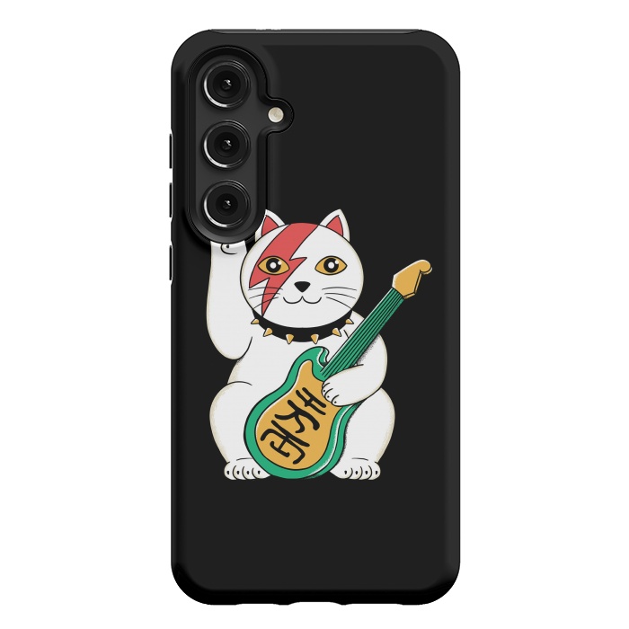 Galaxy S24 Plus StrongFit Lucky Cat Black by Coffee Man