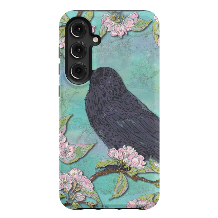Galaxy S24 Plus StrongFit Raven & Apple Blossom by Lotti Brown