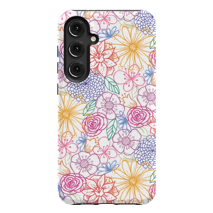 Galaxy S24 Plus StrongFit Summer Bright Floral by TracyLucy Designs