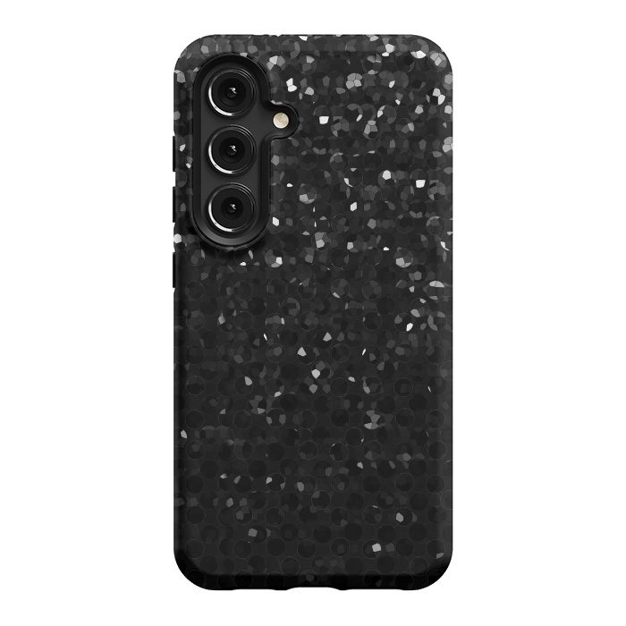 Galaxy S24 StrongFit Black Crystal Bling Strass G283 by Medusa GraphicArt