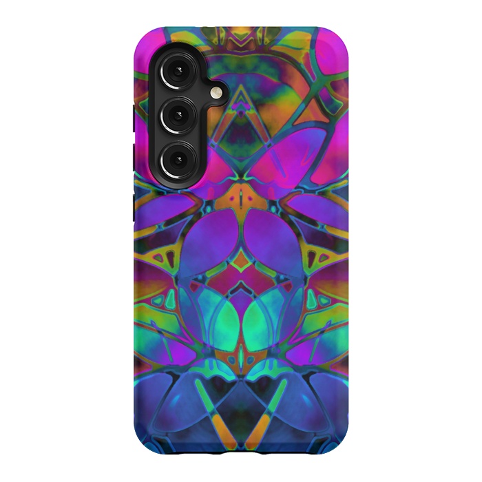 Galaxy S24 StrongFit Floral Fractal Art G308 by Medusa GraphicArt