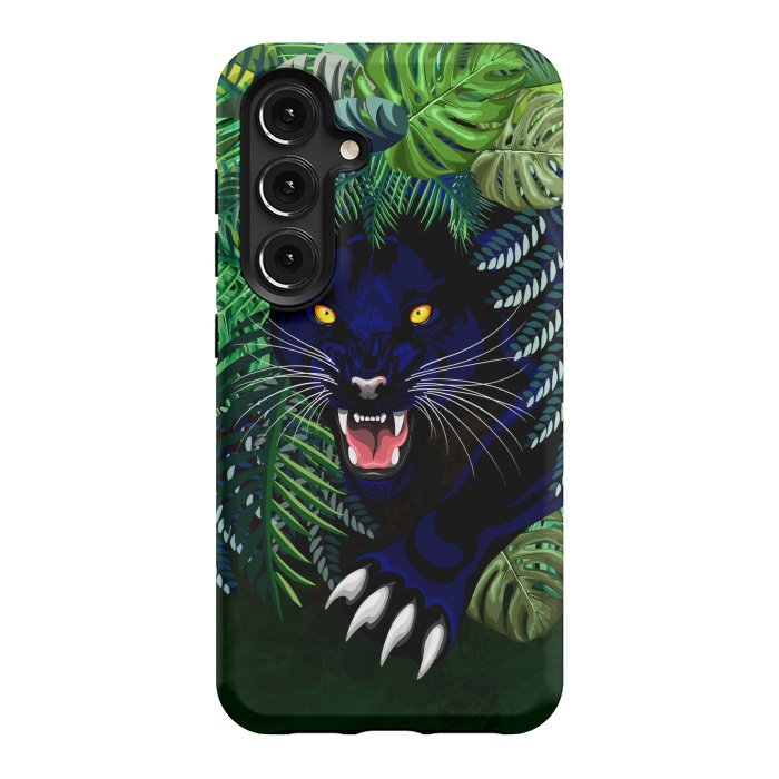 Galaxy S24 StrongFit Black Panther Spirit coming out from the Jungle by BluedarkArt