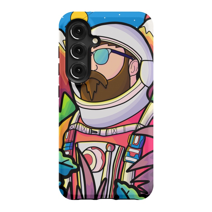 Galaxy S24 StrongFit The astronaut explorer by Steve Wade (Swade)