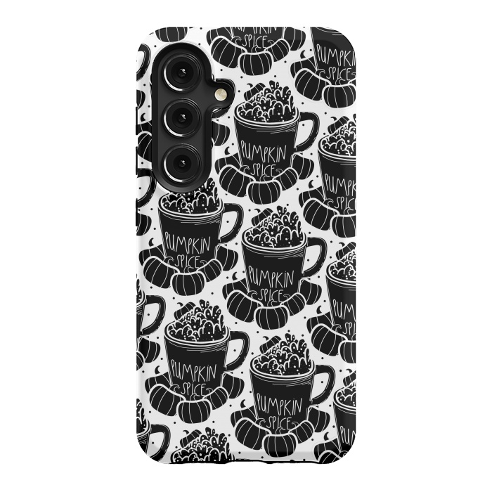 Galaxy S24 StrongFit Black pumpkin spice coffee by Steve Wade (Swade)