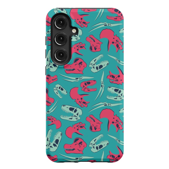 Galaxy S24 Plus StrongFit Skull Roll - Teal by Melissa Lee
