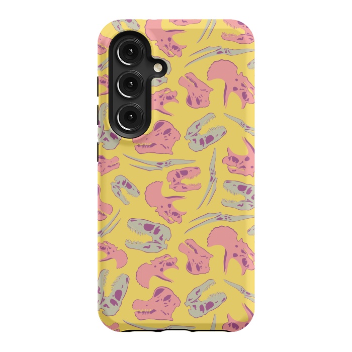 Galaxy S24 StrongFit Skull Roll - Yellow by Melissa Lee