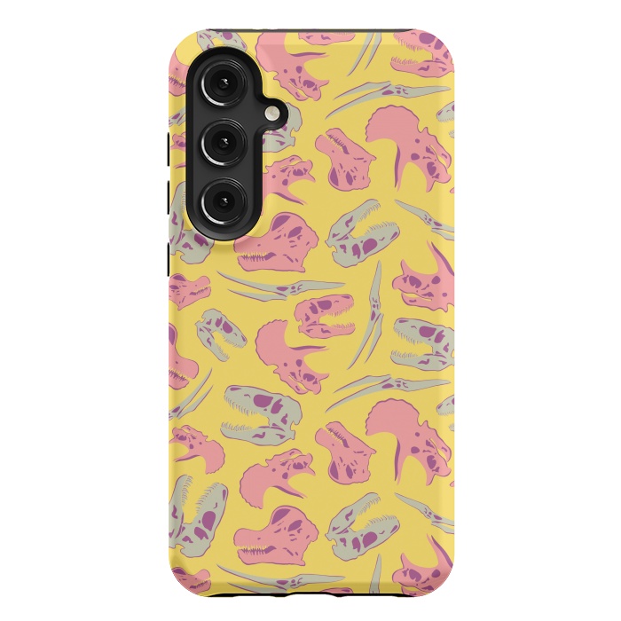 Galaxy S24 Plus StrongFit Skull Roll - Yellow by Melissa Lee