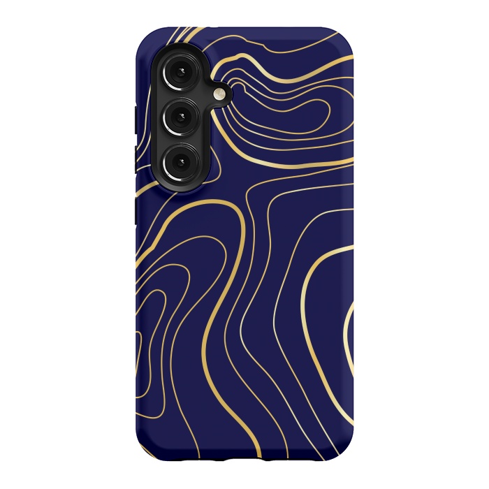 Galaxy S24 StrongFit golden abstract lines by MALLIKA