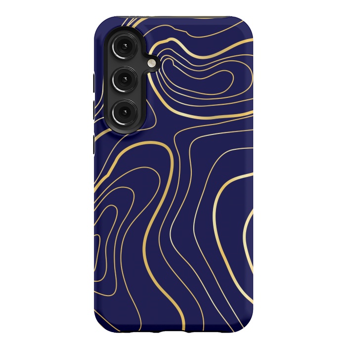 Galaxy S24 Plus StrongFit golden abstract lines by MALLIKA