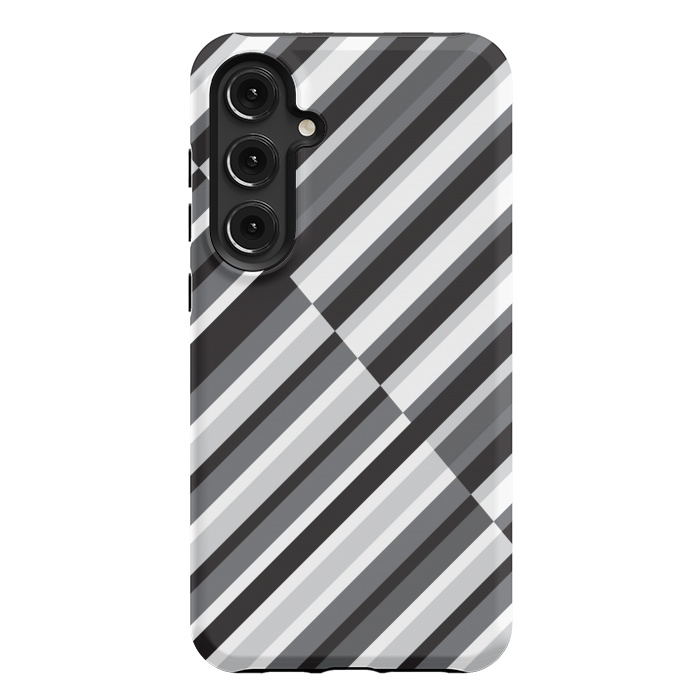Galaxy S24 Plus StrongFit Black Crossing Striped by TMSarts