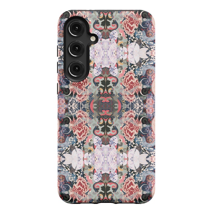 Galaxy S24 Plus StrongFit Japanese inspired floral mandala pattern by Oana 