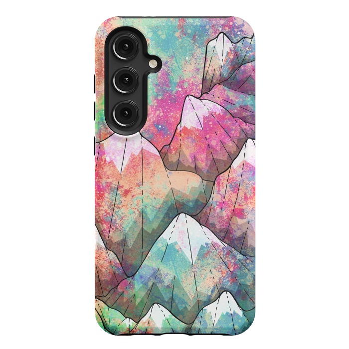 Galaxy S24 Plus StrongFit The painted mountain peaks  by Steve Wade (Swade)