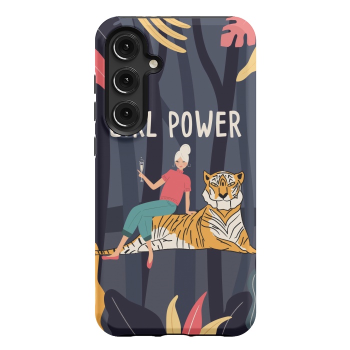 Galaxy S24 Plus StrongFit Girl Power - Woman and Tiger by Jelena Obradovic